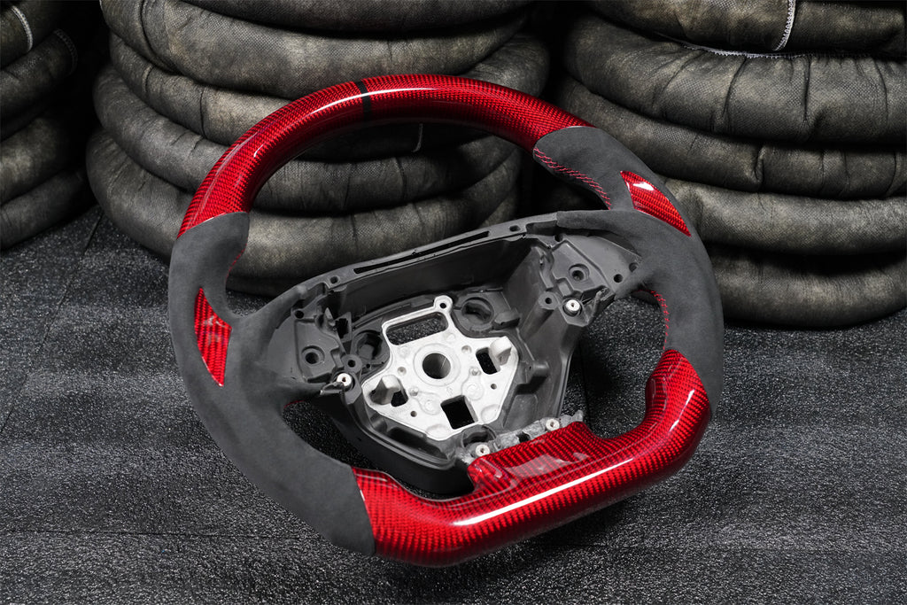Red Carbon Fiber Steering Wheel fits Corvette C7 2014-2019
