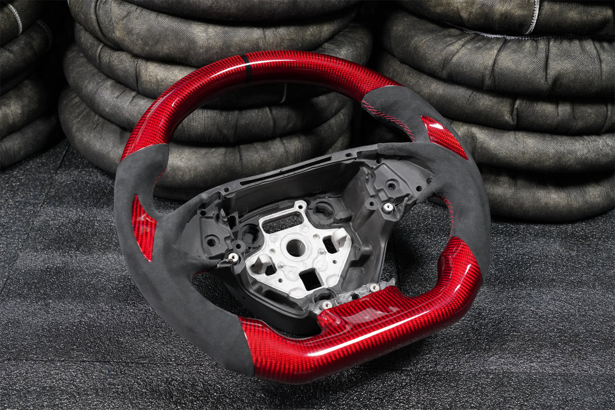 Red Carbon Fiber Steering Wheel fits Corvette C7 2014-2019