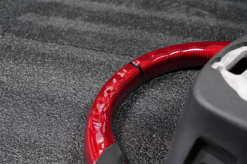 Red Carbon Fiber Steering Wheel fits Corvette C7 2014-2019