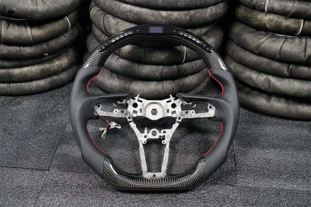 LED Carbon Fiber Steering Wheel fits Mazda3 Axela 2014-2019