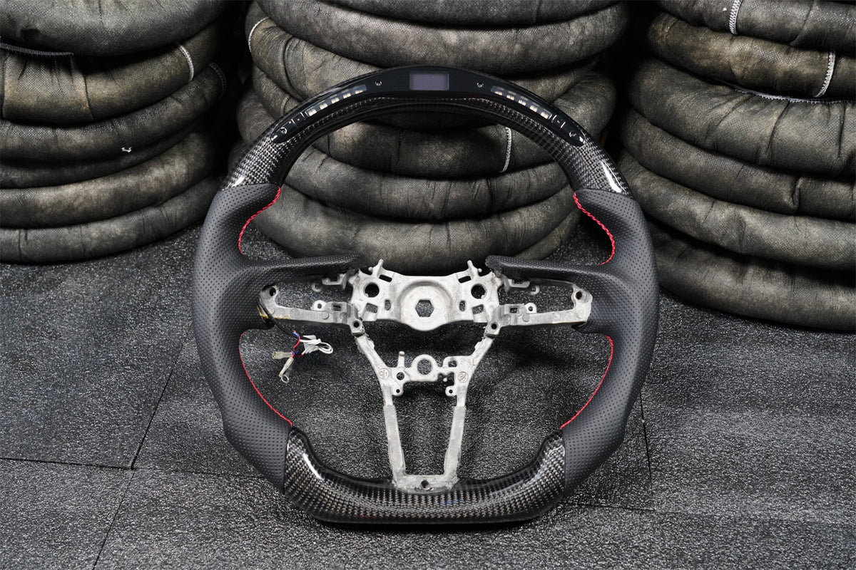 LED Carbon Fiber Steering Wheel fits Mazda3 Axela 2014-2019