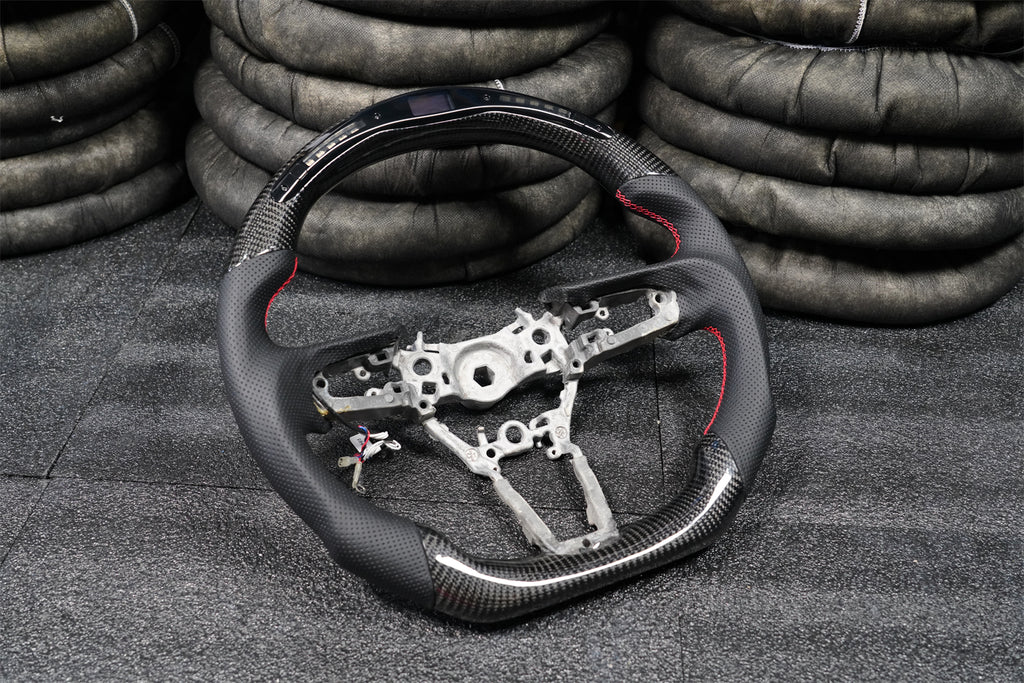 LED Carbon Fiber Steering Wheel fits Mazda3 Axela 2014-2019