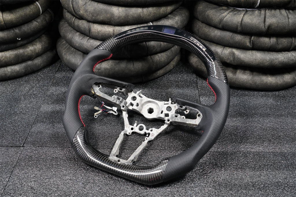 LED Carbon Fiber Steering Wheel fits Mazda3 Axela 2014-2019