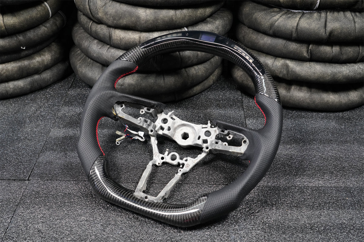LED Carbon Fiber Steering Wheel fits Mazda3 Axela 2014-2019