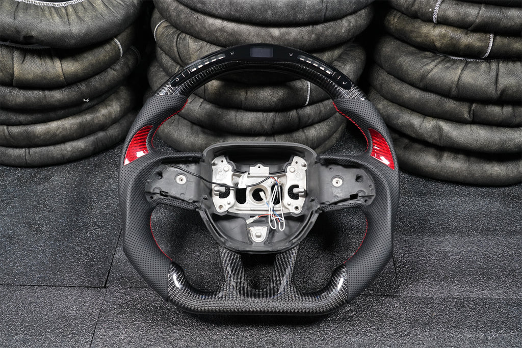 LED Carbon Fiber Steering Wheel for Dodge Charger Challenger Durango