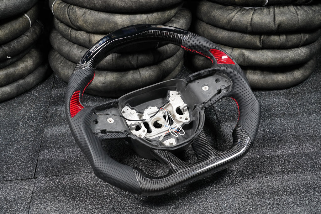 LED Carbon Fiber Steering Wheel for Dodge Charger Challenger Durango