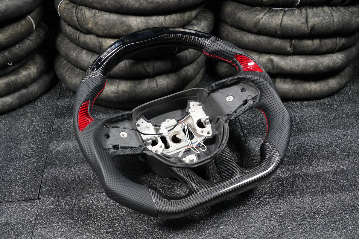 LED Carbon Fiber Steering Wheel for Dodge Charger Challenger Durango