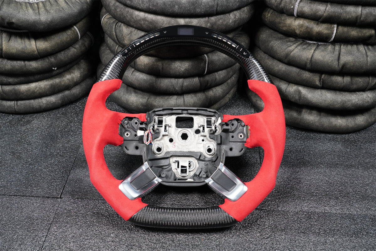 LED Carbon Fiber Steering Wheel fits Land Rover Discovery 2017‑2020 Range Rover 2014‑2022