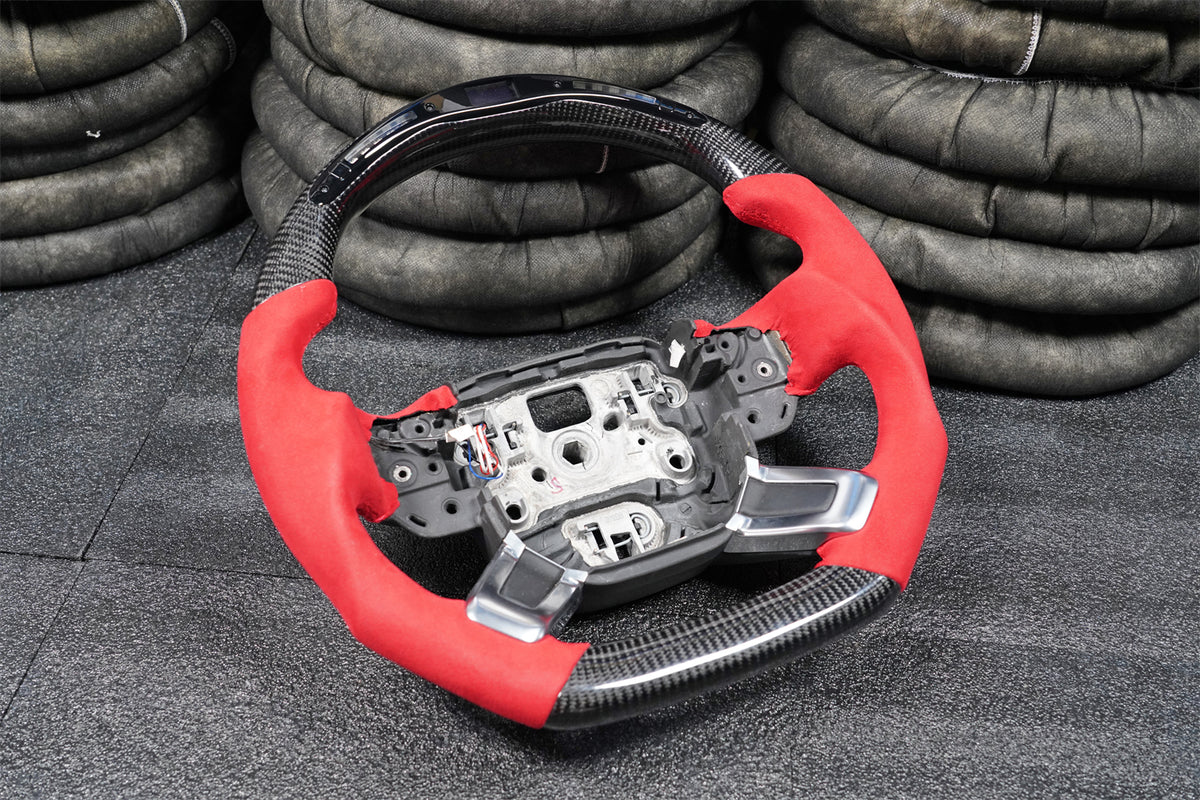 LED Carbon Fiber Steering Wheel fits Land Rover Discovery 2017‑2020 Range Rover 2014‑2022
