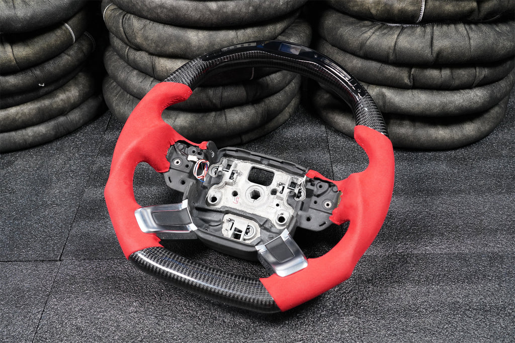 LED Carbon Fiber Steering Wheel fits Land Rover Discovery 2017‑2020 Range Rover 2014‑2022