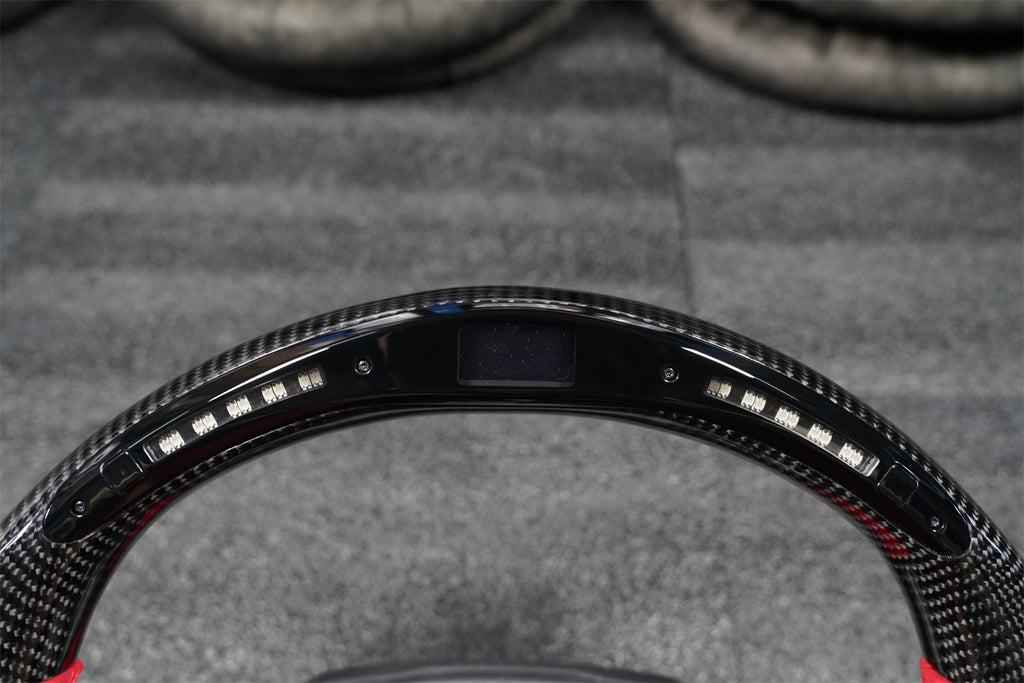 LED Carbon Fiber Steering Wheel fits Land Rover Discovery 2017‑2020 Range Rover 2014‑2022