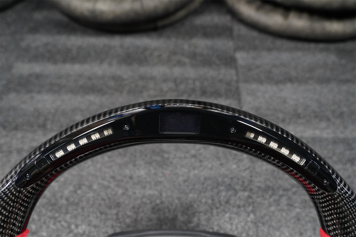 LED Carbon Fiber Steering Wheel fits Land Rover Discovery 2017‑2020 Range Rover 2014‑2022