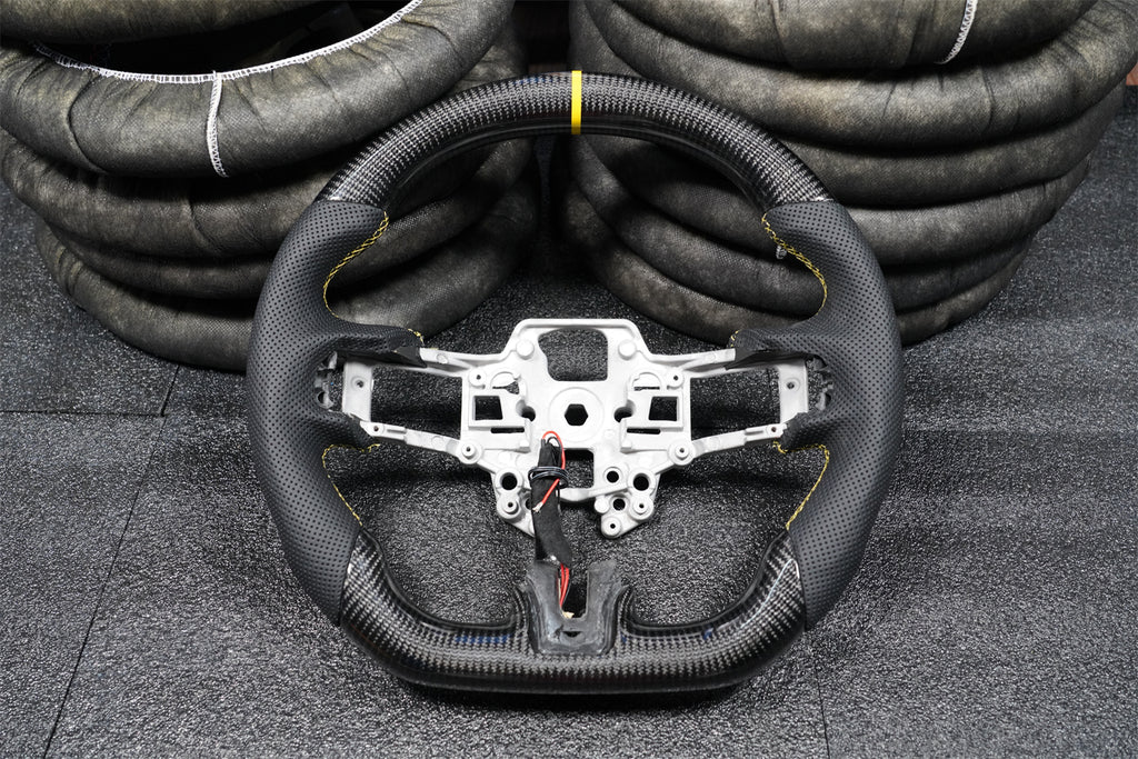 Carbon Fiber Steering Wheel fits Ford Mustang 2018-2023