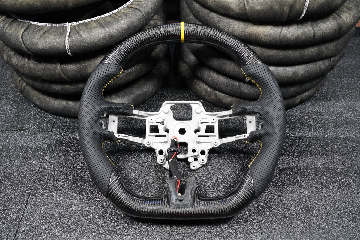Carbon Fiber Steering Wheel fits Ford Mustang 2018-2023