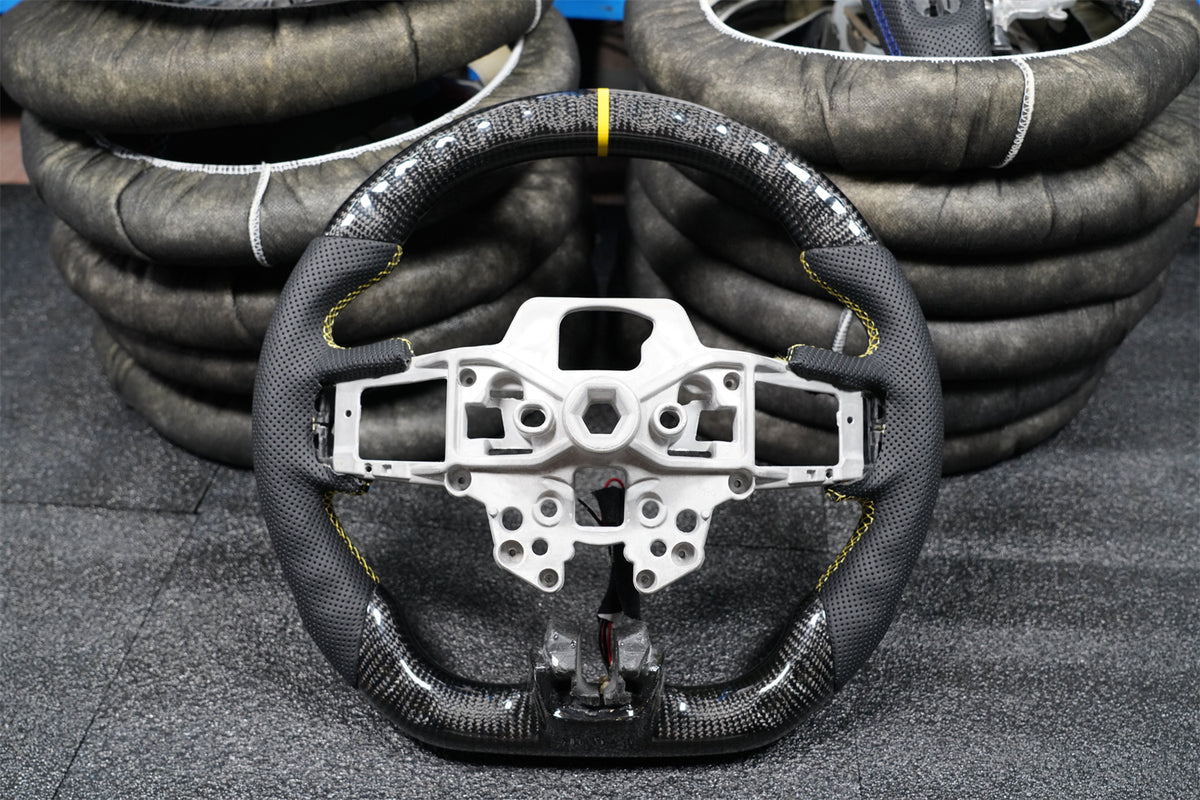 Carbon Fiber Steering Wheel fits Ford Mustang 2018-2023