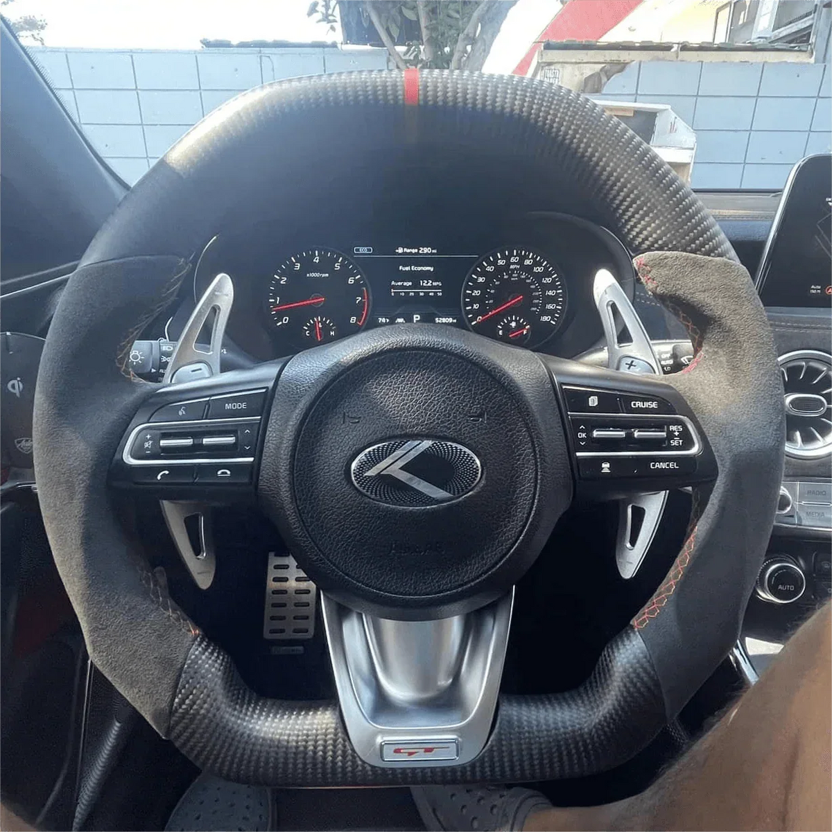 Carbon Fiber Steering Wheel Fits Kia Stinger GT 2018–2024