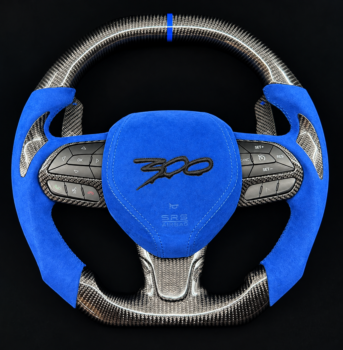 Custom Carbon Fiber Steering Wheel Fits 2015+ Chrysler 300C SRT