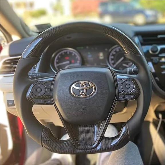 Carbon Fiber Steering Wheel fits Toyota Camry 2018-2024 / Venza 2021-2024