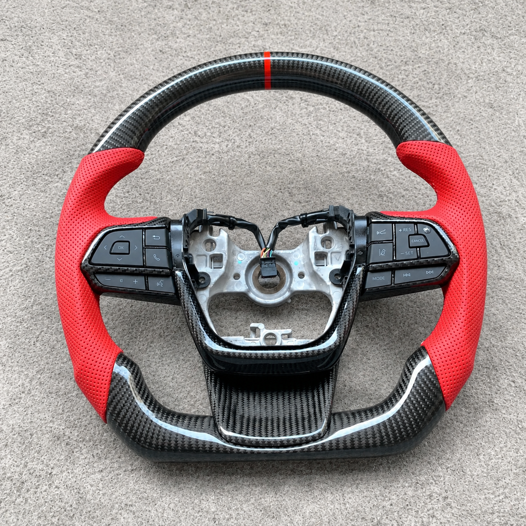 Carbon Fiber Steering Wheel Fits 2020‑2026 Toyota Highlander / Sienna