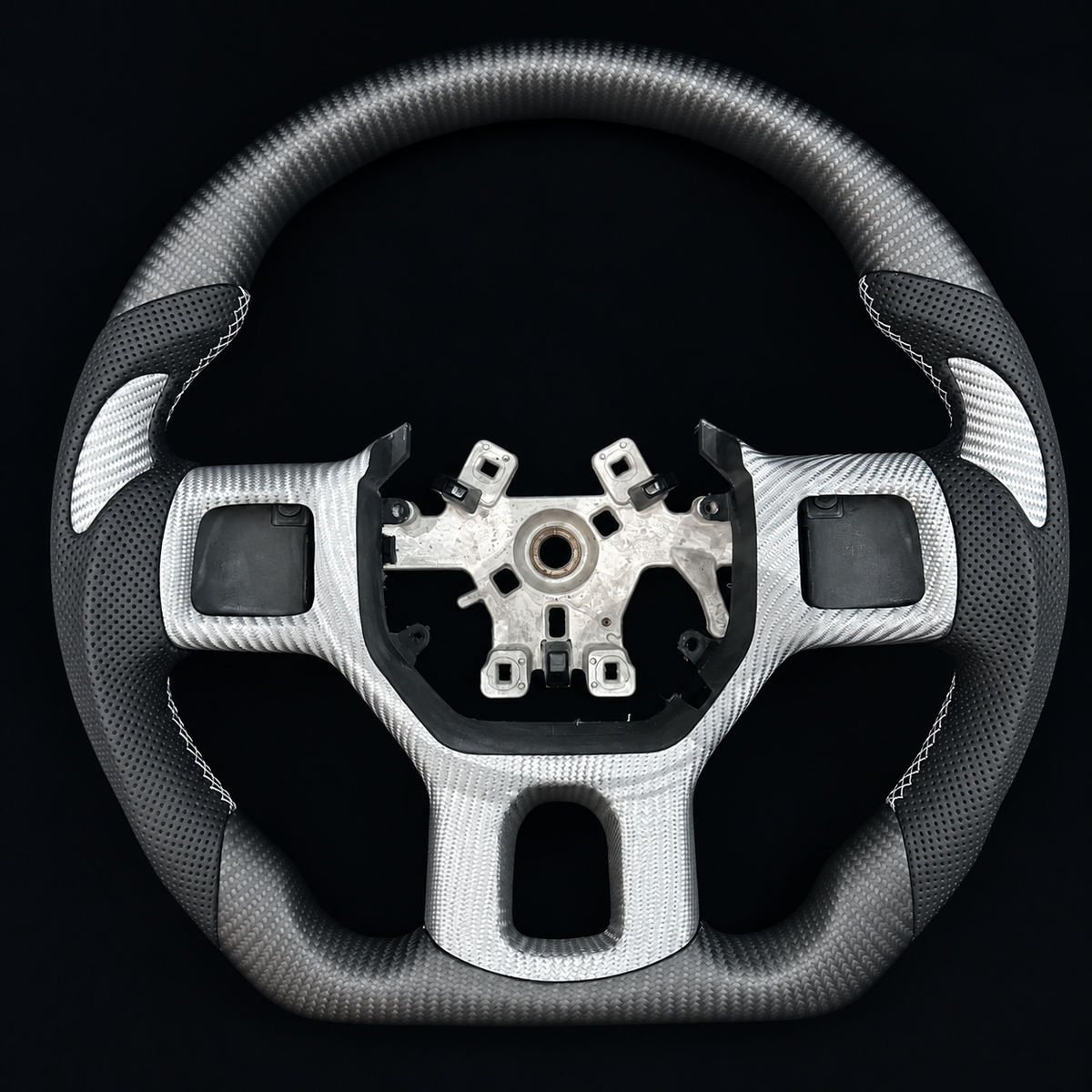 Matte Carbon Fiber Steering Wheel fits 2012-2018 Dodge Ram 1500 2500 3500