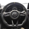 Carbon Fiber Steering Wheel fits Mazda 2 2017-2025 / 2017-2018 Mazda 3 / Mazda 6 2017-2025 / CX-3 2018-2021 / CX-5 2017-2025 / CX-9 2016-2023 | LYC Auto Parts
