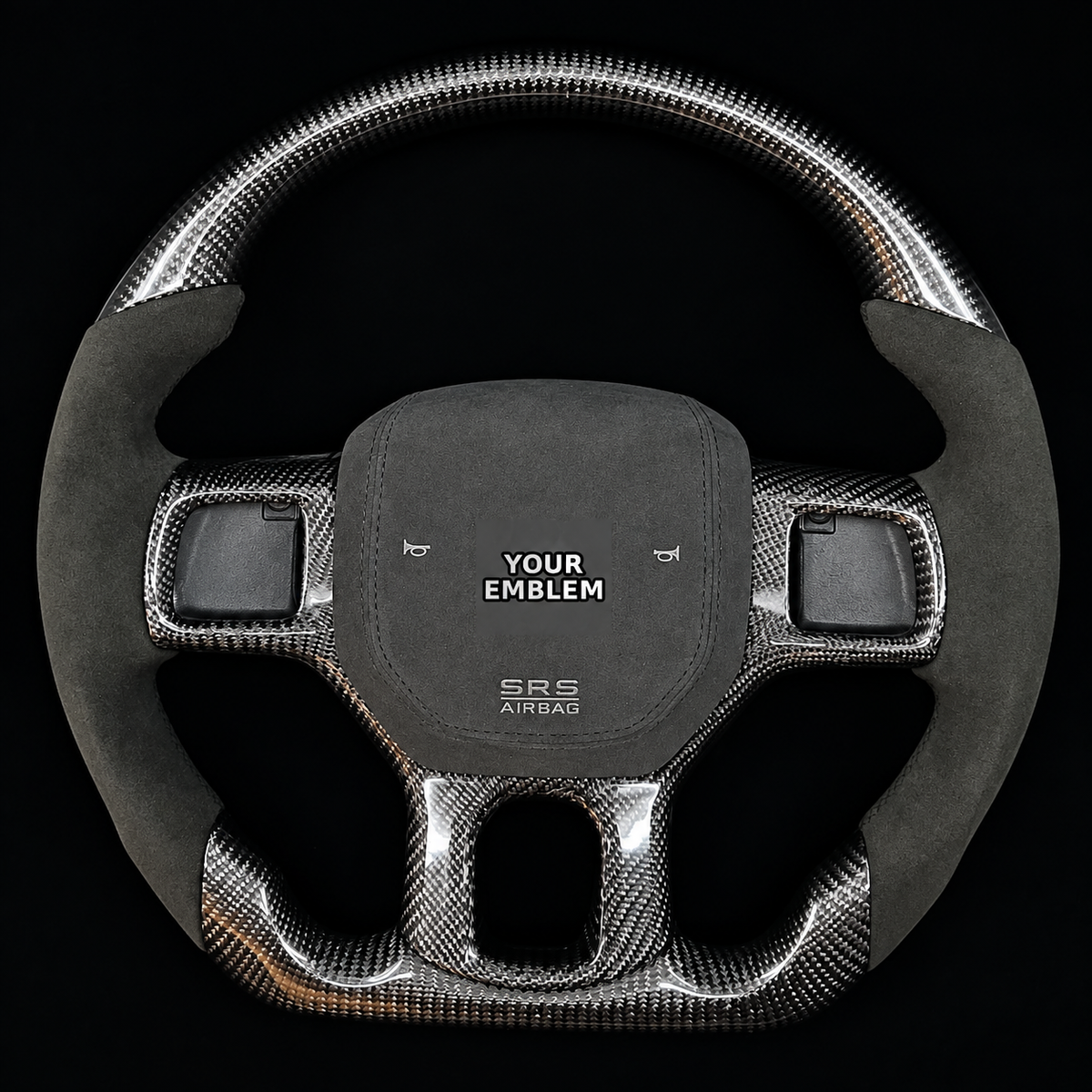 Custom Carbon Fiber Steering Wheel fits 2012-2018 Dodge Ram 1500 2500 3500