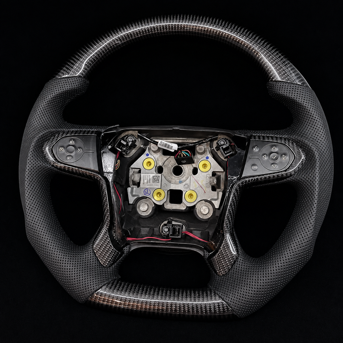 Carbon Fiber Steering Wheel Fits 2014-2018 Chevrolet Silverado/Suburban/Tahoe