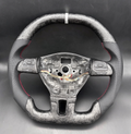 Matte Forged Carbon Fiber Steering Wheel fits VW 2010-2014 MK6/2006-2010 Jetta/2010-2015 Passat/2011-2018 Tiguan/2009-2017 CC