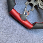 F1 Style Matte Red Carbon Fiber Steering Wheel fits 2010-2018 Nissan Juke