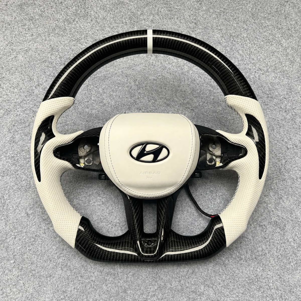 Carbon Fiber Steering Wheel Fits 2019+ Hyundai Veloster N/Kona N