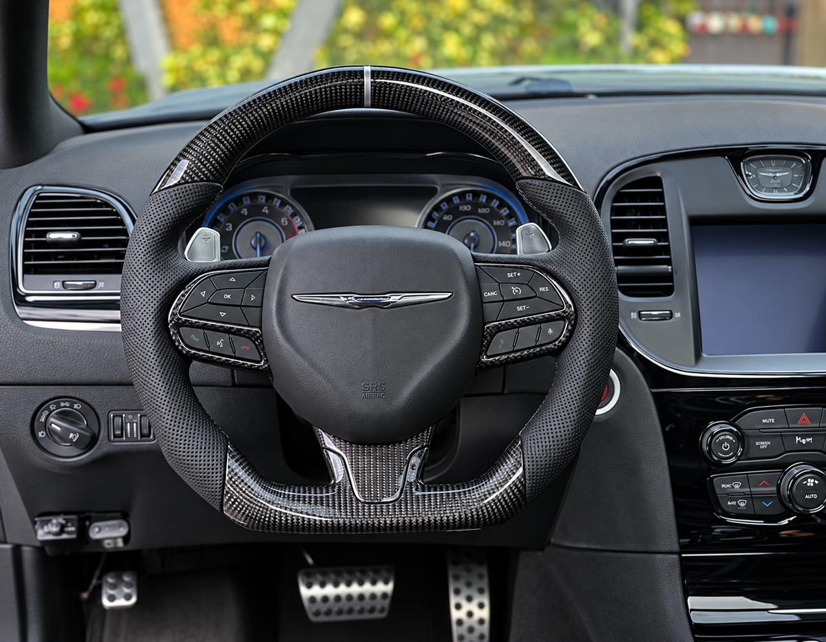 Carbon Fiber Steering Wheel Fits 2015+ Chrysler 300C SRT