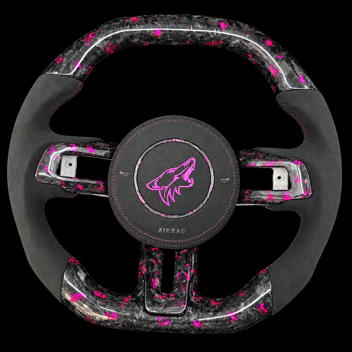 Purple Flakes Forged Carbon Fiber Steering Wheel fits Ford Mustang 2018-2023