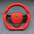 All Red Carbon Fiber Steering Wheel for Toyota RAV4 2013-2018 / Corolla 2014-2018