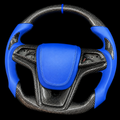Blue Leather Carbon Fiber Steering Wheel Fits Chevrolet 2011-2015 Cruze / Volt