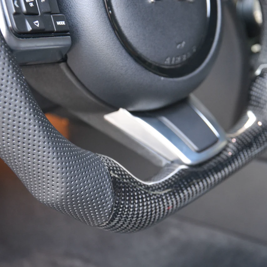 Carbon Fiber Steering Wheel fits Jaguar F-TYPE 2013-2023 / XE 2015-2019 / XF F-PACE 2016-2020 / XFL 2017-2020 / XEL E-PACE 2018-2020