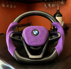 Purple Alcantara Carbon Fiber Steering Wheel For 2018 BMW X3