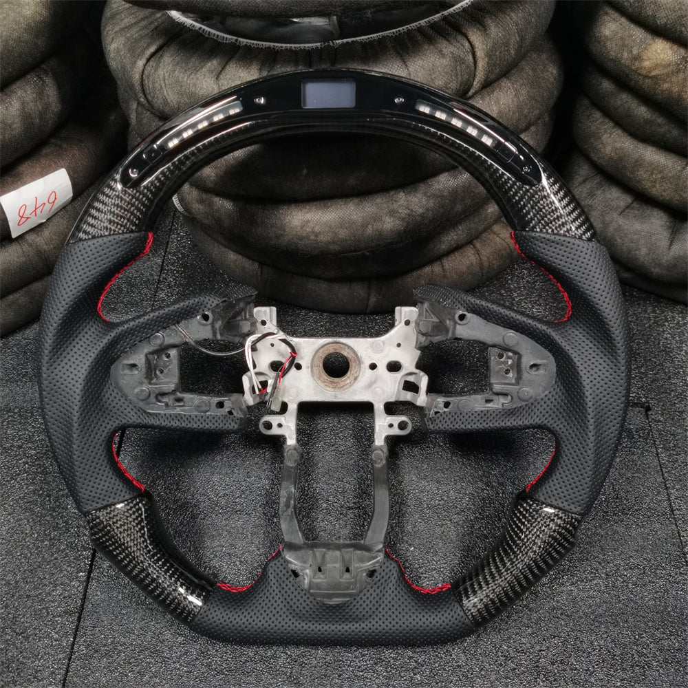 3-Spoke LED Carbon Fiber Steering Wheel for Honda 10th Gen Accord / Insight 2018-2022