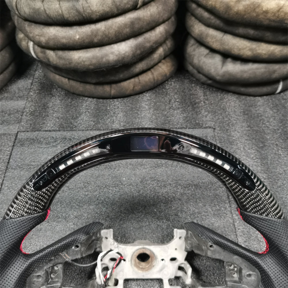 3-Spoke LED Carbon Fiber Steering Wheel for Honda 10th Gen Accord / Insight 2018-2022