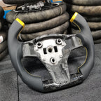 F1 Style Forged Carbon Fiber Steering Wheel for Tesla Model 3 / Model Y