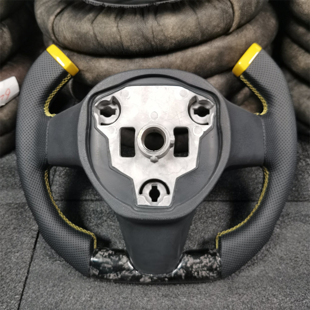 F1 Style Forged Carbon Fiber Steering Wheel for Tesla Model 3 / Model Y