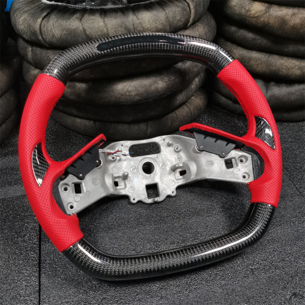 LED Carbon Fiber Steering Wheel fits Corvette C8 2020-2026