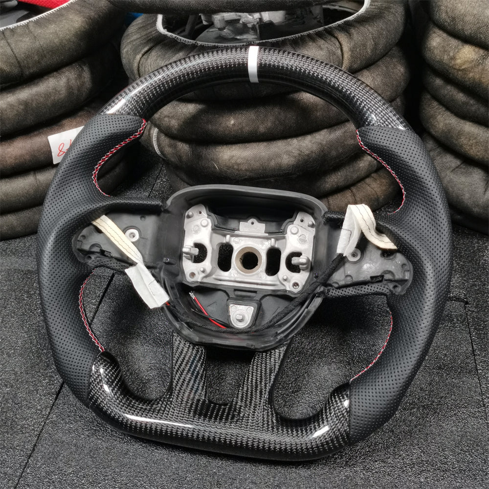 Carbon Fiber Steering Wheel Fits Dodge 2016-2023 Charger / 2015-2023 Challenger / 2014-2023 Durango