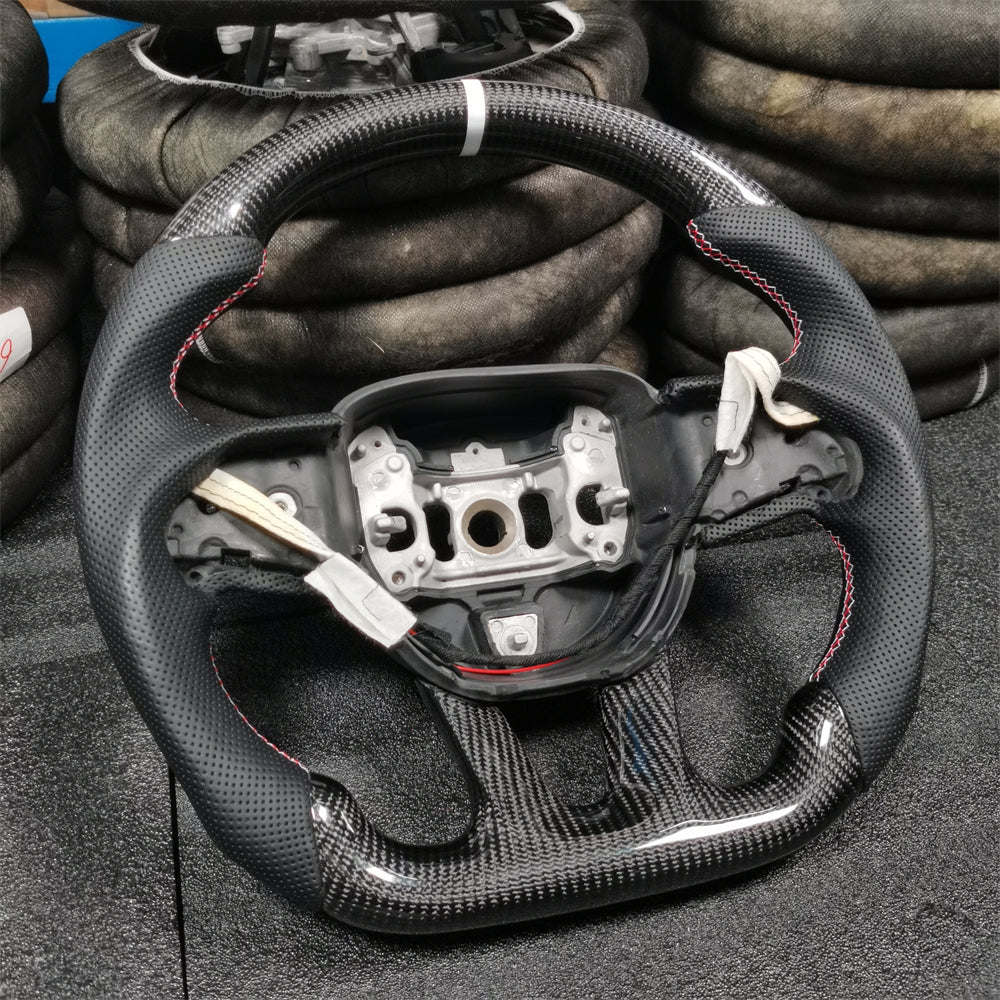 Carbon Fiber Steering Wheel Fits Dodge 2016-2023 Charger / 2015-2023 Challenger / 2014-2023 Durango