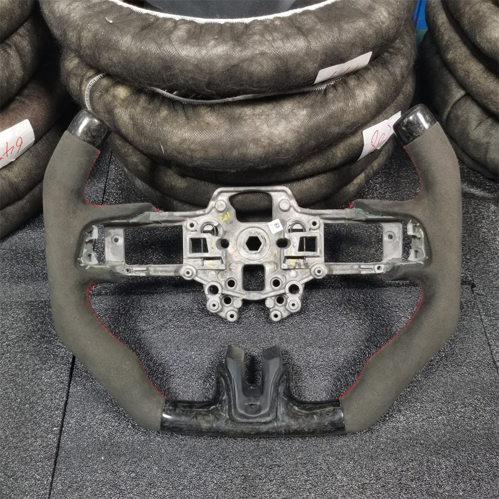 F1 Style Carbon Fiber Steering Wheel fits Ford Mustang 2018-2023