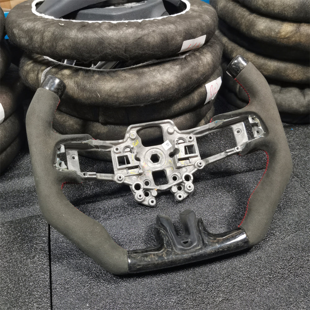 F1 Style Carbon Fiber Steering Wheel fits Ford Mustang 2018-2023