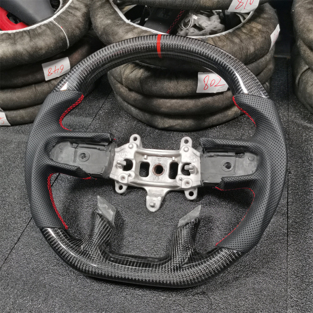 Custom Carbon Fiber Steering Wheel fits 2019-2025 Dodge Ram 1500 2500 3500