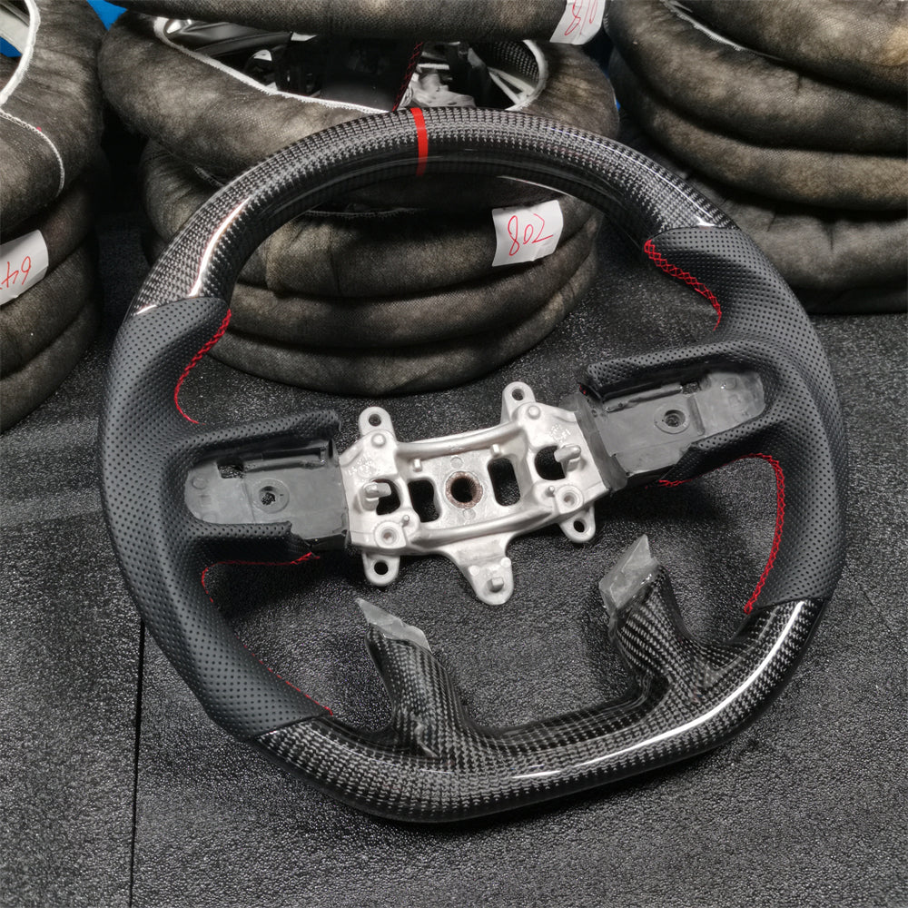 Custom Carbon Fiber Steering Wheel fits 2019-2025 Dodge Ram 1500 2500 3500