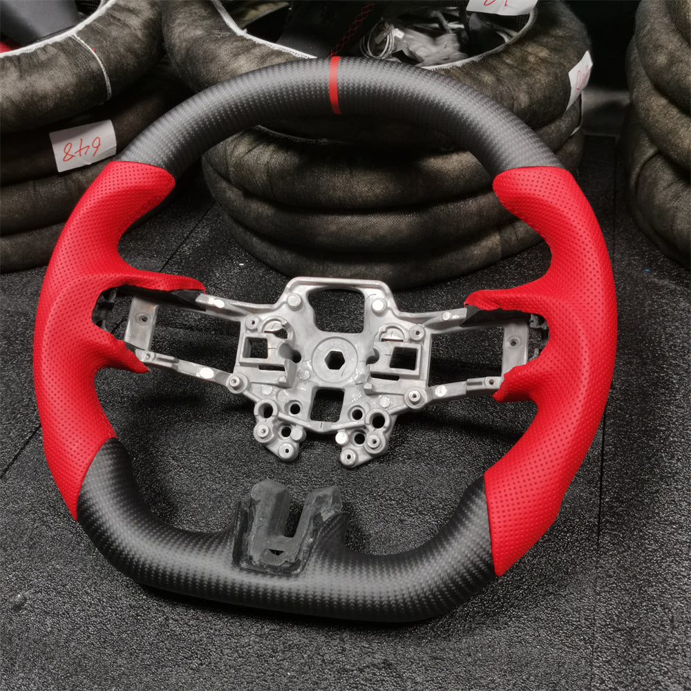 Matte Carbon Fiber Steering Wheel | fits 2015-2017 Ford Mustang