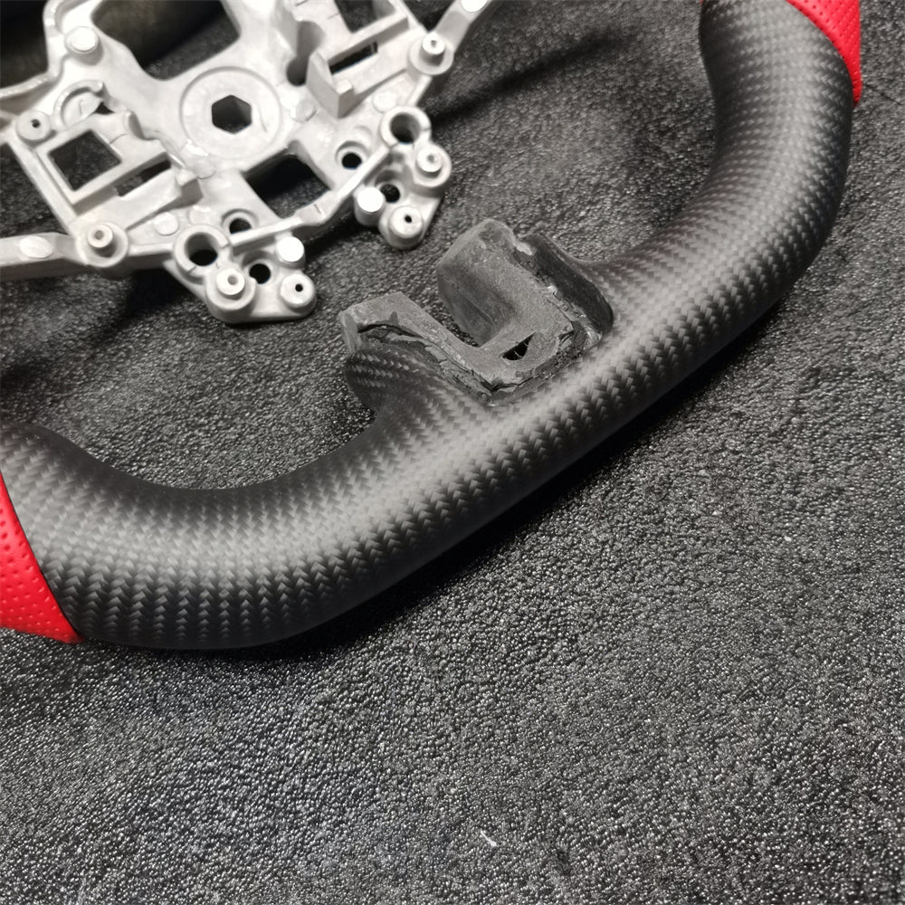 Matte Carbon Fiber Steering Wheel | fits 2015-2017 Ford Mustang