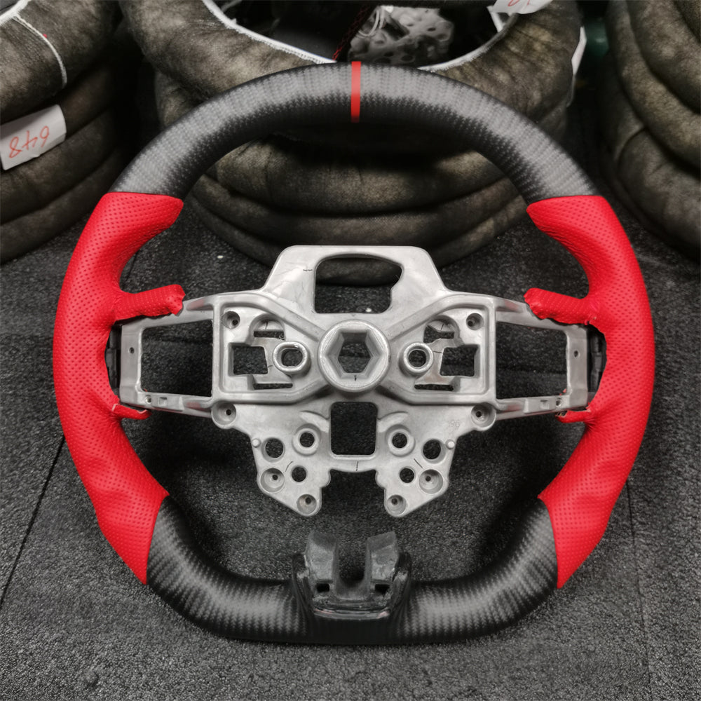 Matte Carbon Fiber Steering Wheel | fits 2015-2017 Ford Mustang